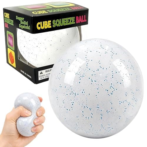 Snowball Stress Ball,Stretchy Fidget Toys for Anxiety Relief Squishy Toys,Realistic Snowball Squeeze Toy for Adults Stress Relief (Snowball 01) thumbnail 2