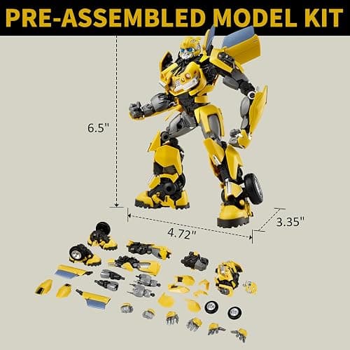 YOLOPARK Bumblebee Transformers Toy Rise of The Beasts Action Figure,Highly Articulated 6.5 Inch Transformer Toys for Boys Girls 8 Years Old and Up,No Converting Bumblebee Model Kit thumbnail 3