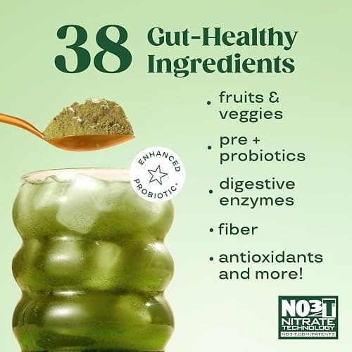 Bloom Nutrition Superfood Greens Powder, Digestive Enzymes with Probiotics and Prebiotics, Gut Health, Bloating Relief for Women, Chlorella, Juice Mix w/Beet Root Powder, 30 SVG, Orange Passionfruit thumbnail 4