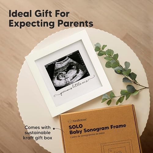 KeaBabies Baby Sonogram Picture Frame - Modern Ultrasound Picture Frames for Mom to Be, First Pregnancy Gifts for Expecting Mom & First Time Dad, Baby Gender Reveal Gifts (Alpine White) thumbnail 4