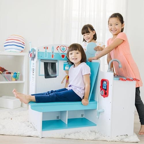 Melissa & Doug Wooden Get Well Doctor Activity Center - Waiting Room, Exam Room, Check-In Area - FSC Certified thumbnail 2