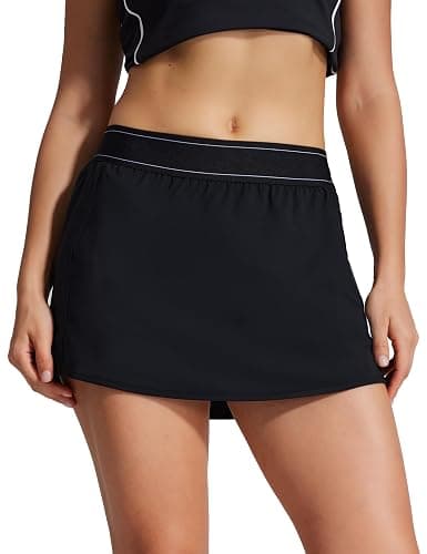 AugIris Women's Tennis Golf Skirts High Waisted with Pockets Inner Shorts for Athletic Skorts Sports Running - Image 1