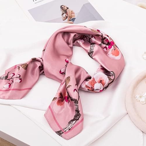 HBselect 4er Set große Kopftücher für Damen Sommer, Bandana Damen 90×90 cm | große quadratische Schals, Seidentuch Damen, vielseitiger Haarschmuck, Haartuch, Halstuch, Accessoires für Festival-Outfits thumbnail 4