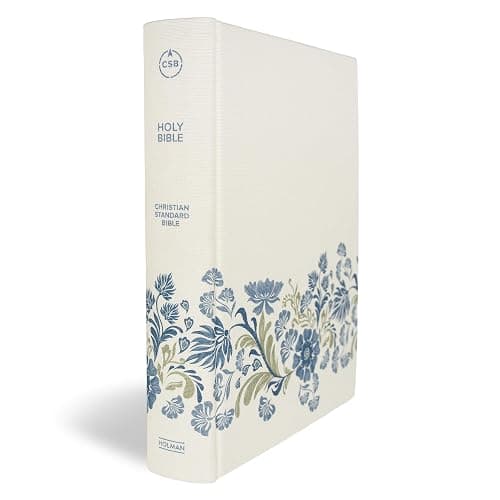 CSB Notetaking Bible, Large Print Edition, Cream Floral Cloth Over Board, Black Letter, Wide Margins, Journaling Space, Single-Column, Reading Plan, Easy-to-Read Bible Serif Type thumbnail 8
