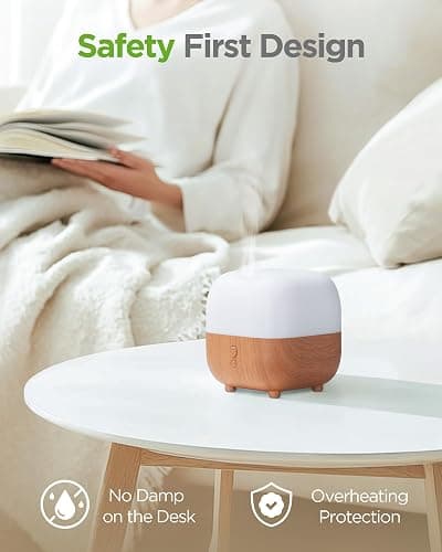 InnoGear 150ml Essential Oil Diffuser, Premium 5-in-1 Diffusers for Home Scent 8 LED Color Aromatherapy Diffuser Air Desk Mini Humidifier Small Vaporizer Aroma Diffuser for Computer Laptop Room Office thumbnail 7