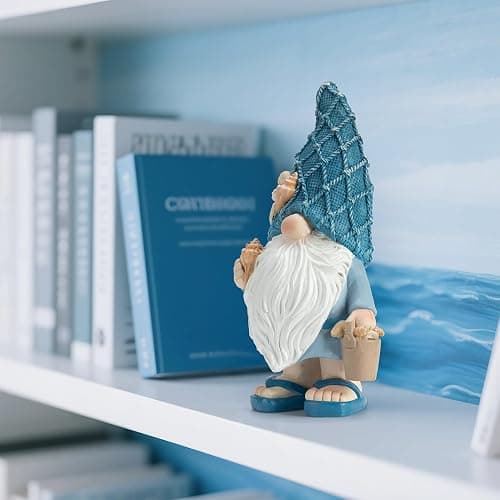 Etlemonde Beach Gnomes Statues,Ocean Gnomes,Nautical Themes Decoration,Beach, Gnome Carrying a Bucket thumbnail 2