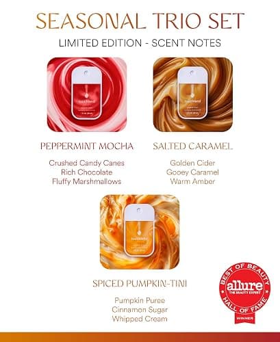 Touchland Hydrating Hand Sanitizer Spray, Limited Edition SEASONAL 3-PACK (Caramel, Pumpkin, Peppermint), Hydrating Mist, 1FL OZ Travel Size thumbnail 2