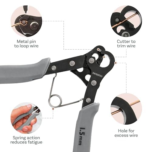 The Beadsmith Original One Step Looper – Create and Trim Consistent 1.5 mm Loops for Jewelry Making, Use With 24-18g Craft Wire (Patented) thumbnail 5