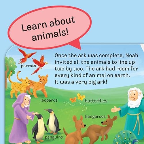 Peek-a-Flap Noah - Children's Lift-a-Flap Board Book Gift for Easter, Christmas, Communion, Baptism (Little Sunbeams) thumbnail 5