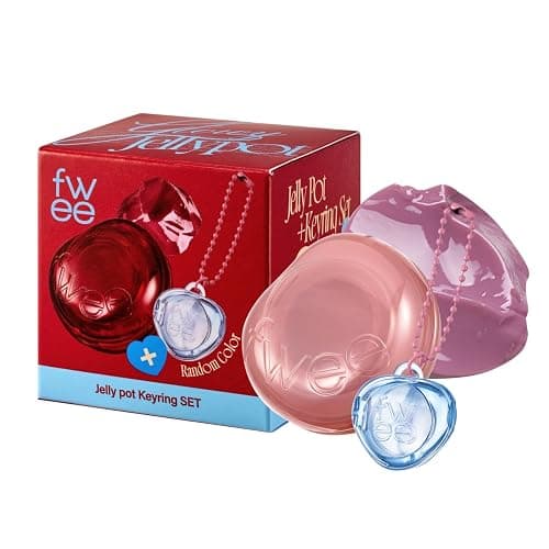 fwee Glowy Jelly Pot + Keychain SET | Dewy Jelly Lip & Blush Color, Tinted Glow Jelly Balm, Dewy Buildable Finish – Lavender Whip (Creamy Lavender) | 0.14 oz - Image 1