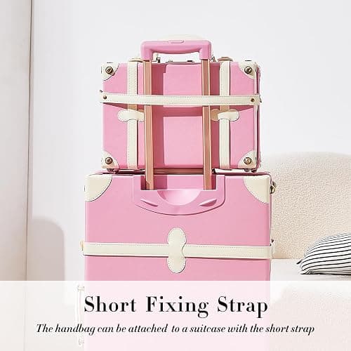 Unitravel 12inch Women Cute Suitcase Small Train Case with Straps thumbnail 5