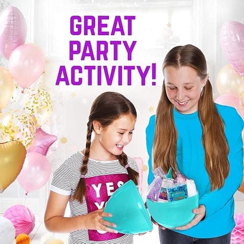 GirlZone Egg Mermaid Sparkle Slime Making Kit for Girls, 22 Fun Pieces to Make Sparkly Glow in The Dark Slime with Lots of Glitter Slime Add Ins thumbnail 3