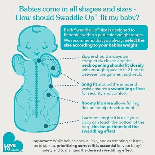 Love To Dream Swaddle UP, Gray, Newborn, 5-8.5 lbs., Dramatically better sleep, Allow baby to sleep in their preferred arms up position for self-soothing, snug fit calms startle reflex - Gray - Newborn (5-8.5 lbs) thumbnail 6