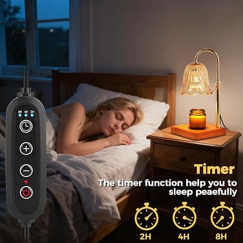 GODONLIF Candle Warmer Lamp with Timer Dimmable, Birthday Gifts for Women Mom, House Warming Gifts New Home Decor, Wax Melt Warmer for Jar Candles | Dimmable, with Timer, for Jar Candles, Birthday Gifts for Women Mom, House Warming Gifts, New Home Decor thumbnail 5