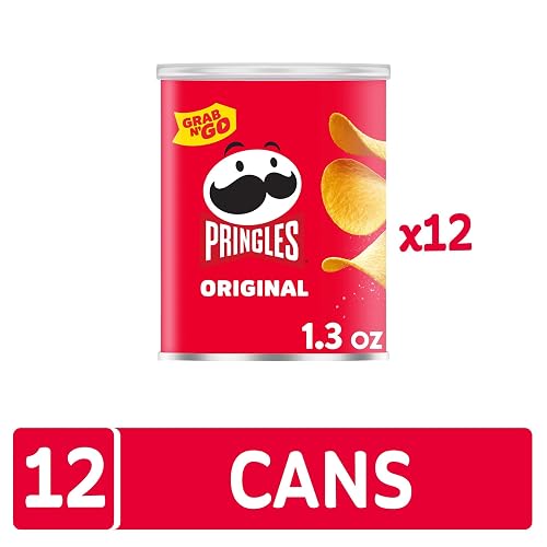 Pringles Potato Crisps Chips, Lunch Snacks, Office and Kids Snacks, Grab N' Go, Original (12 Cans) thumbnail 5