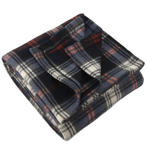 Trail maker 50x60 Throw Blankets, Plaid Fleece Throw Blankets for Bedroom, Couch, Livingroom, Chair, Pets, Outdoors - Image 1