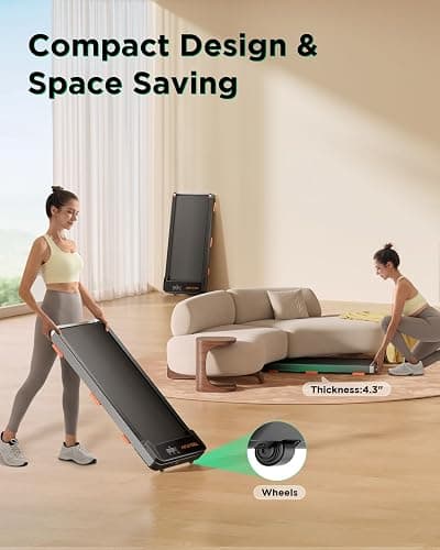 TREAFLOW Walking Pad,Treadmill with Incline for Home Office, 2.5HP Portable Under Desk Treadmill with 265 Lbs Capacity,Remote Control, Led Display thumbnail 7