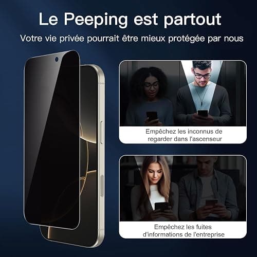 Verre Trempé Anti-Espion pour iPhone 17 thumbnail 5