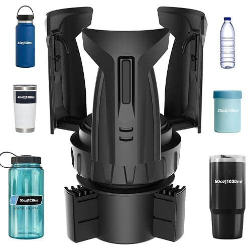 Automatic Car Cup Holder Expander, Large Water Bottles Holder for Yeti, Hydro Flask, Nalgene, Stanley, Owala 24/32/45/50 oz Travel Tumbler & Mug, Adjustable Car Cup Insert Accessories (CH03, 1PACK) - Image 1