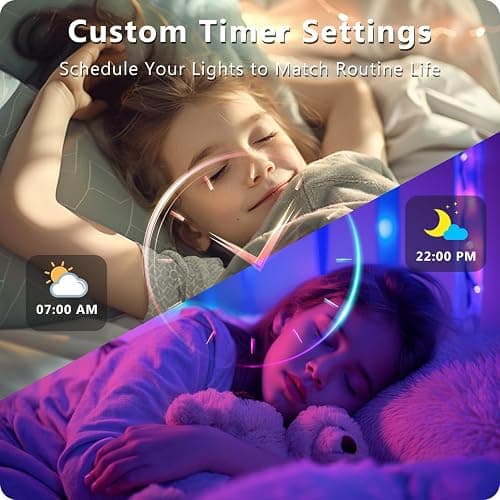 DAYBETTER LED Lights for Bedroom 132ft (2 Rolls of 65.6ft), Music Sync Color Changing Strip Lights with Remote, 24V Power Supply, Classroom Lighting, Room Decor for Teen Girls Boys Birthday Gifts thumbnail 4