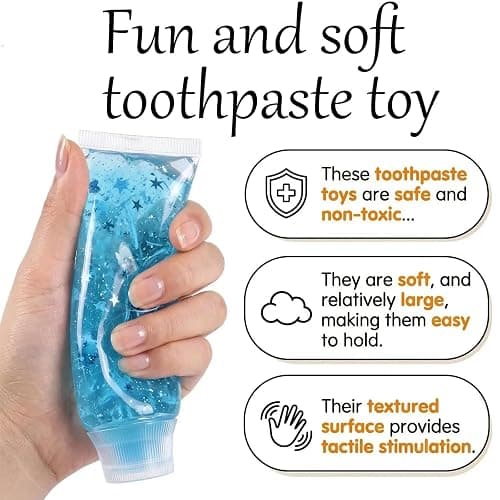 Toothpaste Squishy Toys, Slow Rising Fidget Toys Gifts for Adults, Red | Soft Toothpaste-Shaped with Fruit Decor, Calm Anxiety, Improve Focus, Easy to Clean, Halloween Gifts for Office Home Travel thumbnail 4