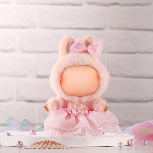 ALTRJO Designed for Labubu Clothes, Adorable Chic Dress Set for 17cm Labubu Dolls, Doll Clothes for Labubu Accessories (NO Doll) (Pink Gauze Skirt + Hairband) - Pink Gauze Skirt + Hairband thumbnail 2