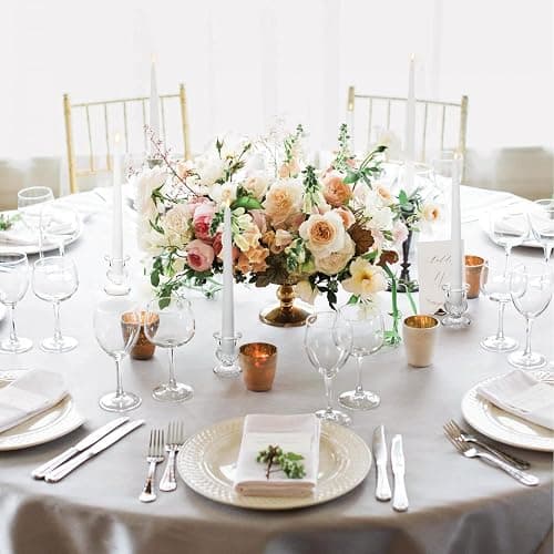 Glass Taper Candle Holders Set of 6 Clear Crystal Candle Holders for Candlesticks, Elegant Candlestick Holders for Table Centerpiece Wedding Party Christmas Thanksgiving Festival thumbnail 7