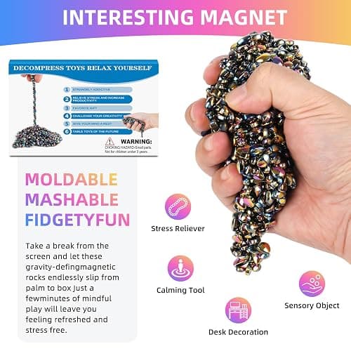 1100pcs Desk Fidget Toys for Adults, Stress & Anxiety Relief, Sensory Fidget Toys for Office, ADHD, Autism,Ideal Gift (1100Pcs Colorful) thumbnail 2