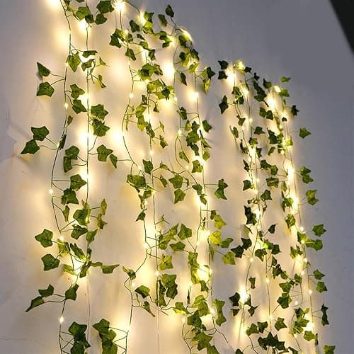 RECUTMS Artificial Ivy Vines 250 FT with 300 LED String Light Leaf Garland Fake Hanging Plants for Long Leaves Greenery Room Garden Office Wedding Wall Shower Patio Outdoor Indoor Decor (36 Pack) thumbnail 5