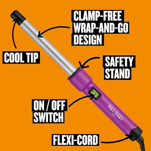 Bed Head Curlipops .75” Tourmaline Ceramic Styling Iron | Clamp-Free Curling Wand | for Natural-Looking Curls & Short Hair (3/4 Inch) thumbnail 6
