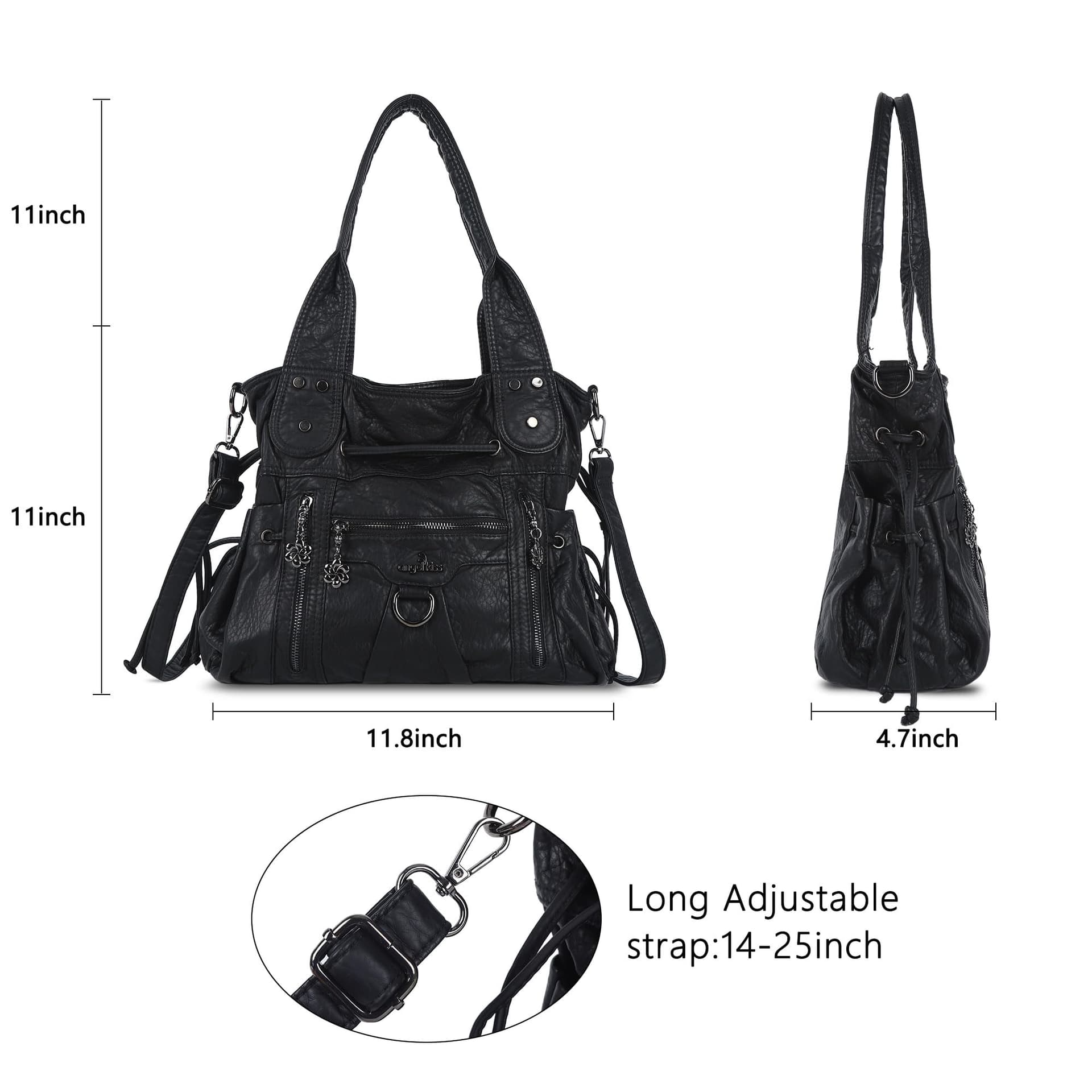 Angel Kiss Hobo Bags for Women Fashion Shoulder Bag Ladies Purses and Handbags Roomy Tote Bags Purse with Crossbody Strap thumbnail 4