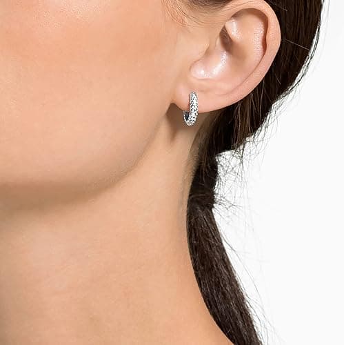 Swarovski Stone Crystal Pierced Hoop Earring Jewelry Collection thumbnail 3