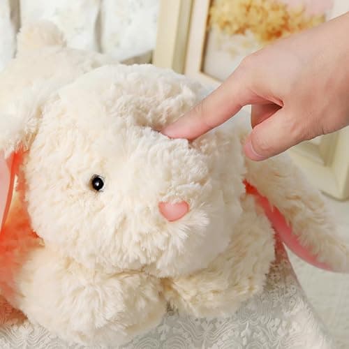 IFX24 Soft Weighted Bunny Stuffed Animal 20.5" 2Lbs, Sturdy and Fluffy Beige Rabbit Plush Toy for Kids Cuddle, Cute Plushy Hugging Pillow Toy for Kids (20.5"x7.9"x5.9") thumbnail 2