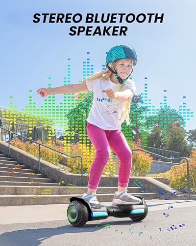 Gyroor Balancing Scooter New G13 All Terrain Balancing Scooter with LED Lights, Self Balancing Off Road with Bluetooth for Kids ages 6-12 and Adults-Black thumbnail 6