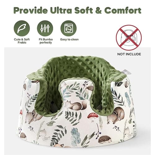 Seat Cover Compatible with Bumbo and Nuby Seat,Soft Breathable Cover for Baby Girl Boy,Cover Only thumbnail 3
