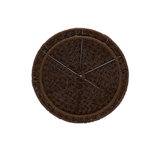 Household Essentials Handwoven Paper Rope Barrel Wicker Storage Basket Side Table, Brown - Brown Paper Rope - Paper Rope thumbnail 10