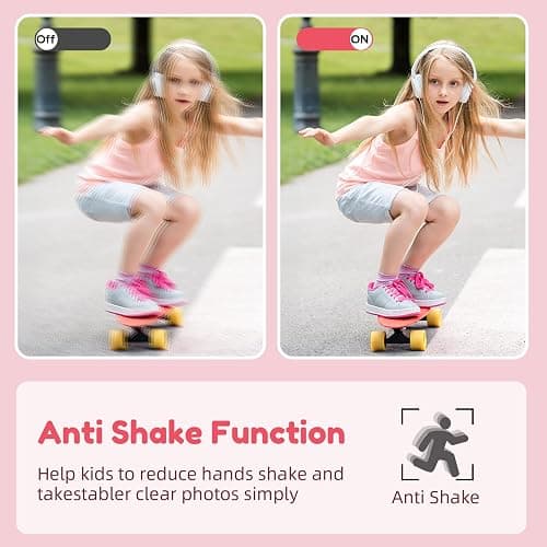 Digital Camera, FHD 4K Digital Point and Shoot Camera with 16X Zoom Anti Shake, 48MP Compact Small Camera with 32GB Card for Boys Girls Kids Rose Pink thumbnail 3