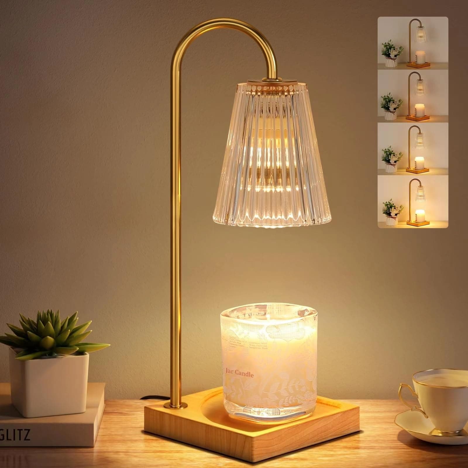 Candle Warmer Lamp Australia, Table Lamp with Dimmable and Timer for Jar Candles with 2 Bulbs, Home Décor Products for Thanksgiving Christmas Mother's Day Birthday Women & Mom Gifts - Image 1