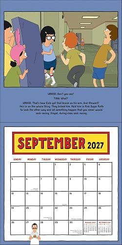 Bob's Burgers 2027 Wall Calendar (Includes Stickers) thumbnail 5