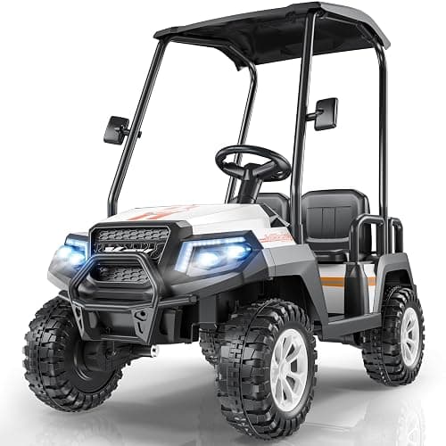 LIGIANT 24V Ride on Car for Big Kids, 4-Seaters Kids Golf Cart | Max. Cap: 264 Lbs(4 Kids), 4WD Kid's Car w/Remote Control, Detachable Awning, Spring Suspension, Music/Story/Power Display - Image 1