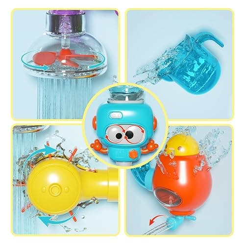 DOLIVE Bath Toys for Kids Ages 4-8, DIY Assembly Water Pipe Building Kit, Interactive Water Toy for Toddlers 3-5, Educational STEM Learning Gift for Boys and Girls thumbnail 6