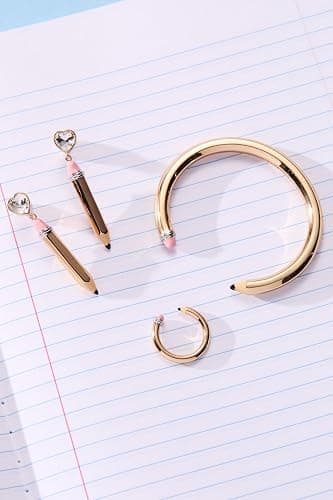 Alex and Ani Open Pencil Ring - Two Tone Nickel-Free Design, Cute Adjustable Ring, Fits Size 7, Unique School-Day Fashion for Women thumbnail 8