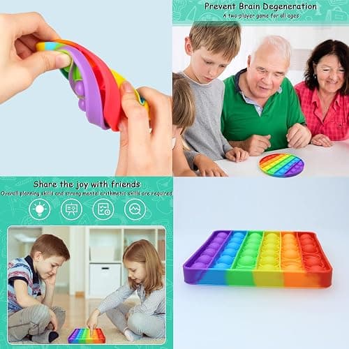 80 Pack Fidget Toys Set,Pop It Relieves Stress and Anxiety Sensory Fidget Toy for Children Girls Adults, Gift for Birthday Party Favors, Classroom Rewards Prizes, Carnival, Piñata Goodie Bag Fillers thumbnail 5
