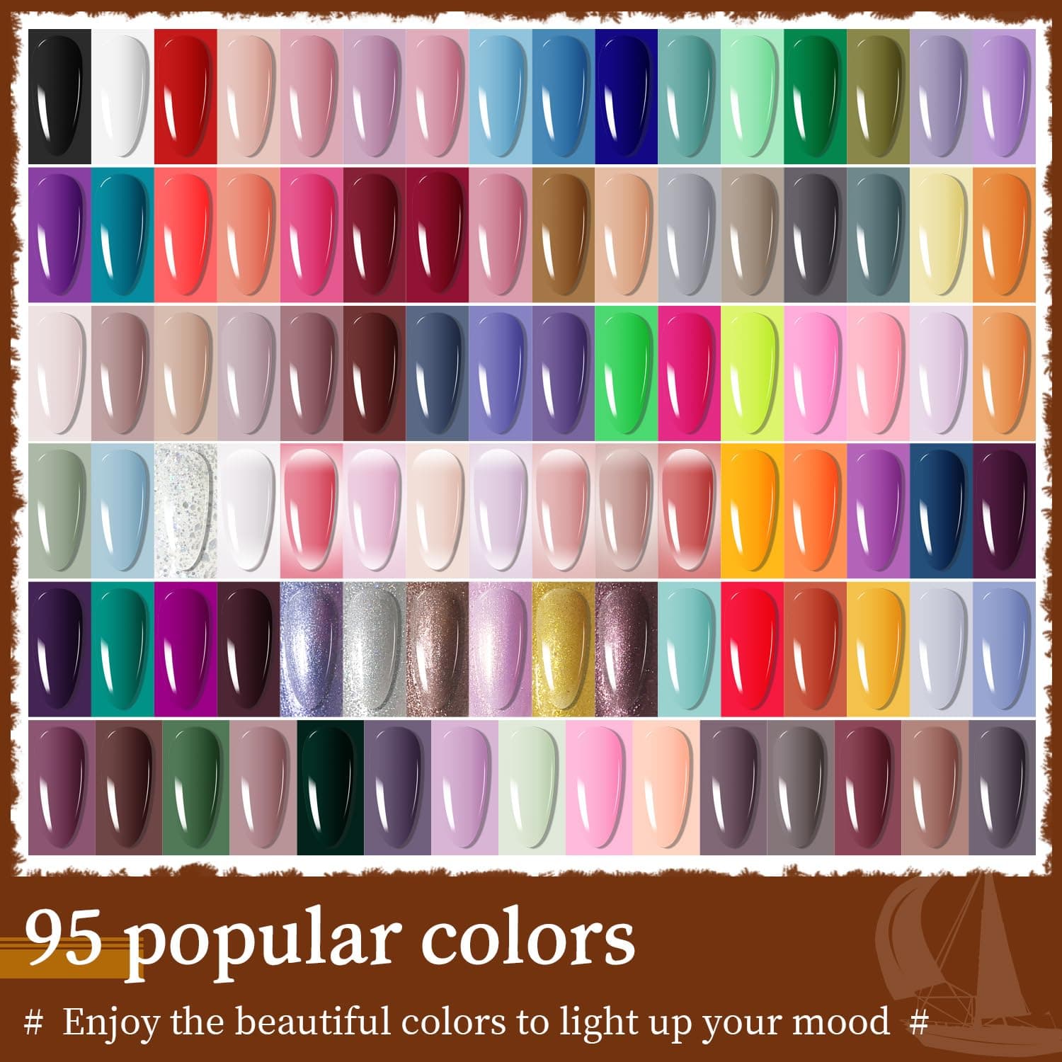 JODSONE 100 PCS Gel Nail Polish Kit No Wipe Soak off Base Coat and Matte Glossy Top Coat Gel Polish Collections Gifts for Manicure Lovers thumbnail 3
