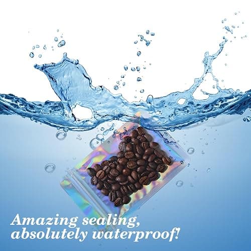 YHJZ Holographic Bags 100pcs Mylar Bags 3x4 inches Resealable Bag with Party Favor Bag Coffee Storage for Small Business thumbnail 7