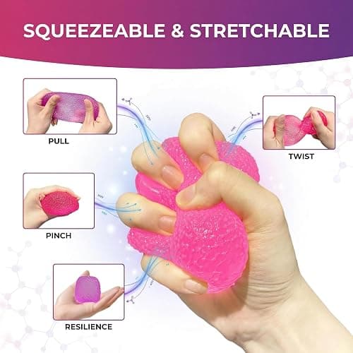 Gumdrop Squishy Toys, Super Solid Strees Ball Sensory Fidget Toys for Anxiety Relief, Squeeze&Relax Slow Rising Gum Drop Squishy Desk Toys, Teens & Adults Gifts Party Favors(A-Blue) thumbnail 4