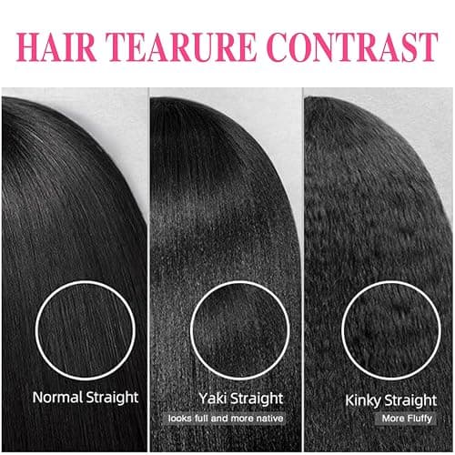 Mihugass Yaki Straight Clip Ins Real Human Hair For Black Women | #1B Natural Color, Clip Ins, Affordable, Natural Texture, Not Flat, Soft, Volume,Easy Install,Daily Wear,14 Inch thumbnail 4