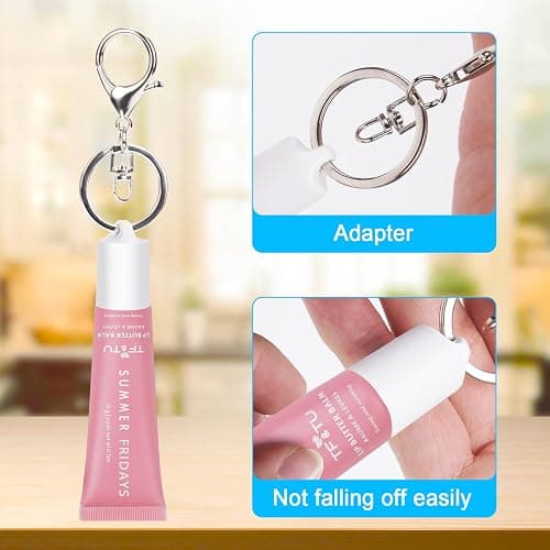 Rolitwils Keychain Holder for Lip Gloss Summer Fridays - Lip Balm Holder Keychain - Portable Lipgloss Case with Keyring thumbnail 4