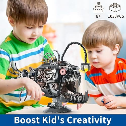 XITALAXU Mechanical Fish Building Sets,Ocean Animal Collection Toy,Adults Home or Office Decor,STEM Building Gift for Teens Boys and Girls 8-14 (1038PCS) thumbnail 6