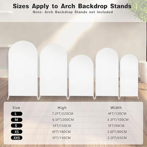 Arch Backdrop Cover Baby in Bloom Baby Shower Arch Stand Spandex Fabric Cover Blue Flowers Floral Pink Bows Girls Birthday Party Baptism Decorations (4X7.2ft,G-3854) thumbnail 7